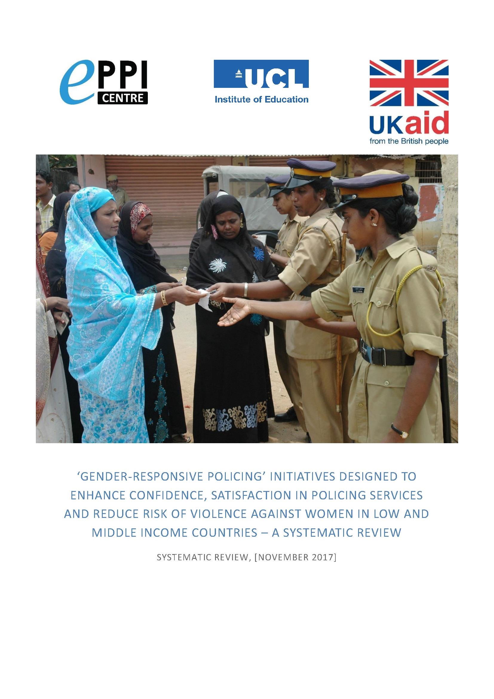Gender-responsive policing’ initiatives
